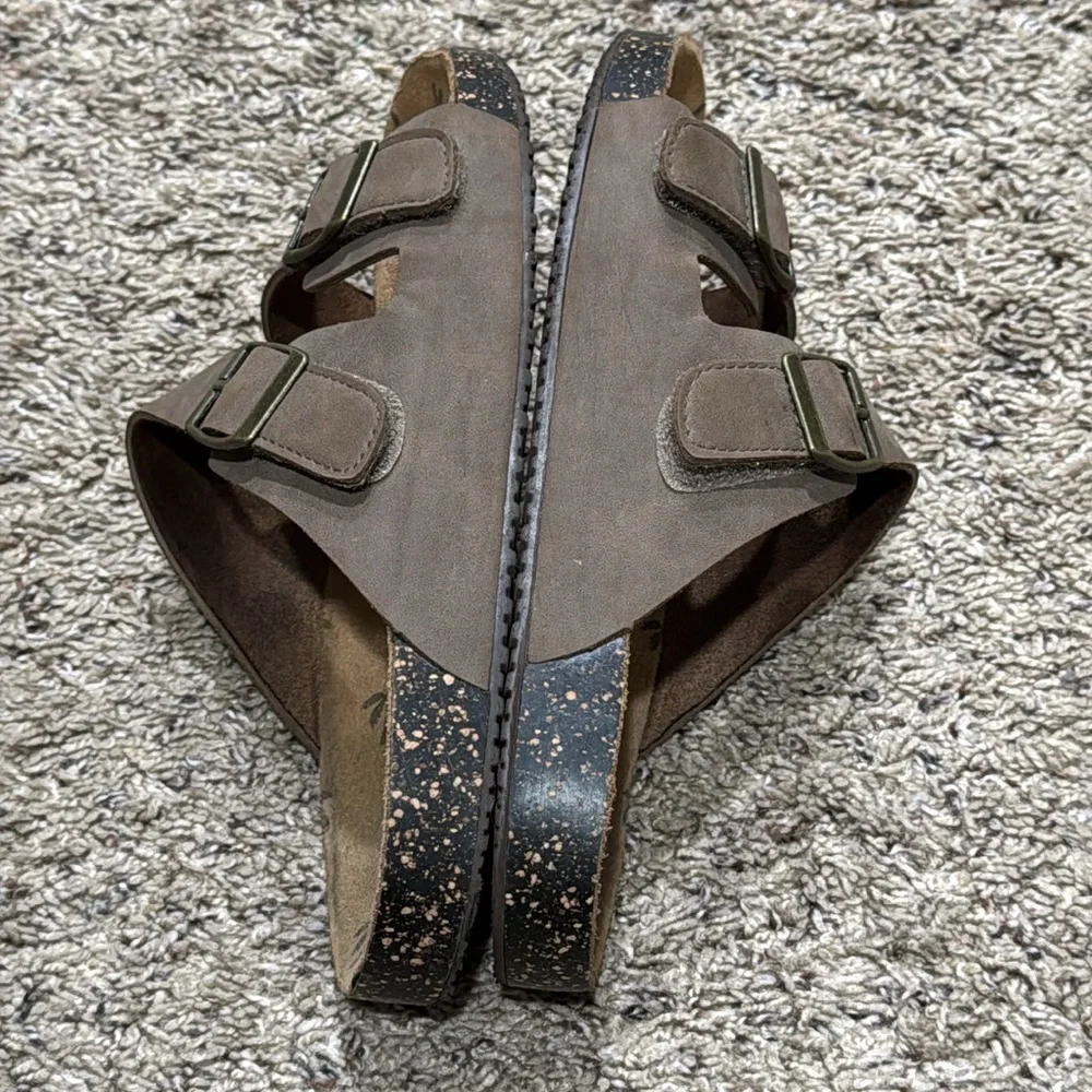 Wonder Nation Boys Double Buckle Footbed Sandals Size 5